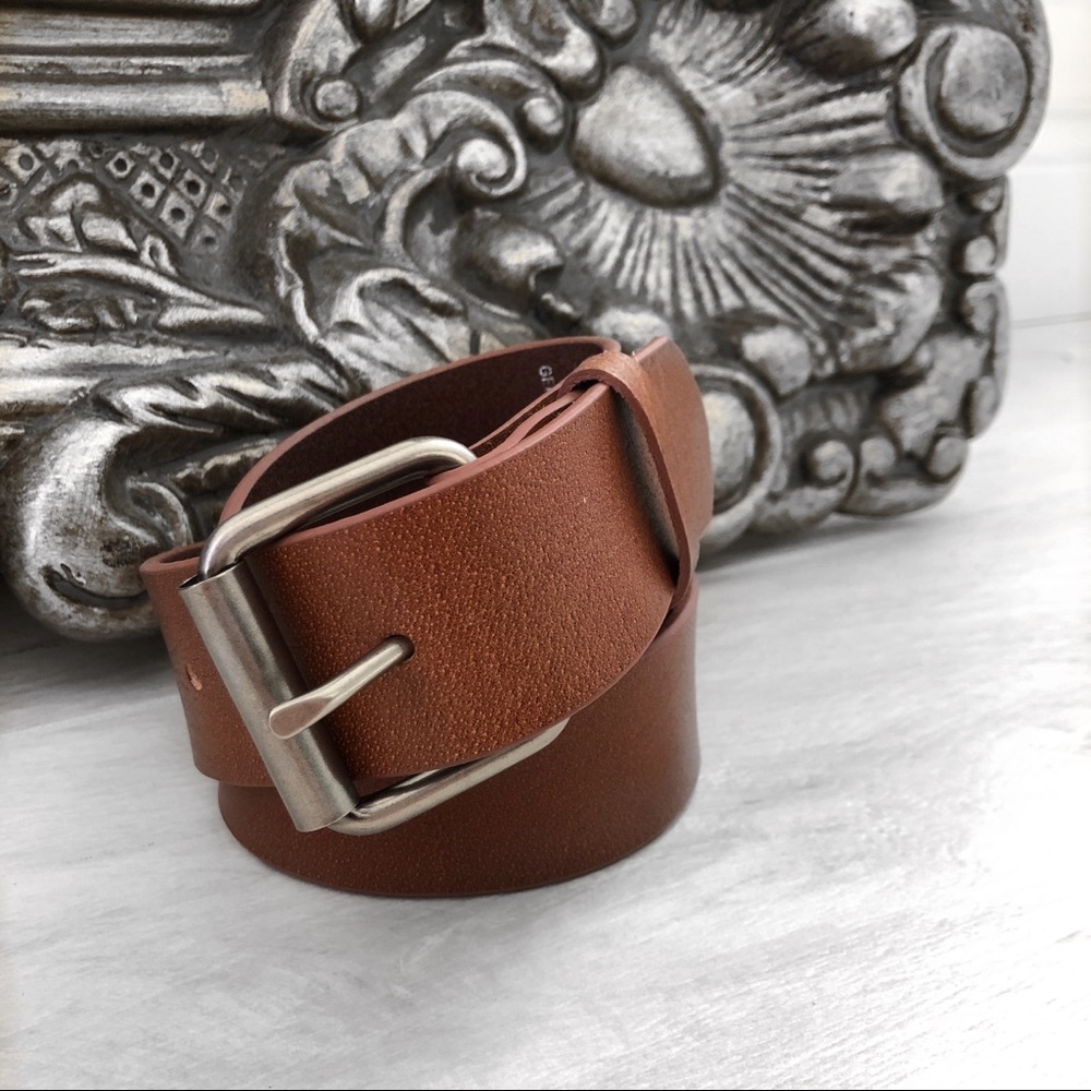 DOWNTOWN Brown Leather Belt